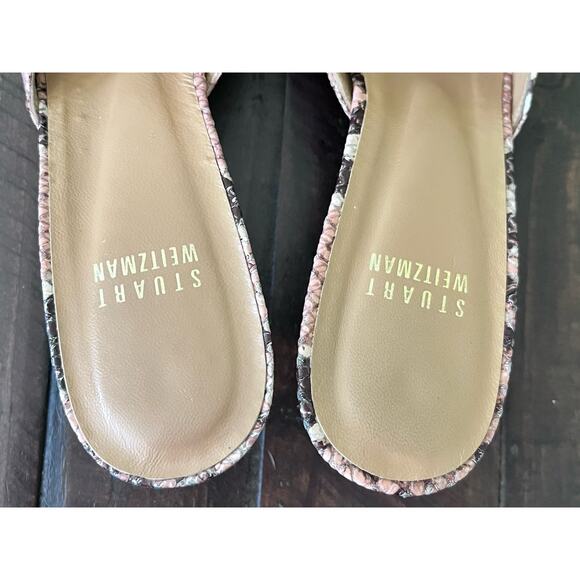 Stuart Weitzman Pink Snakeskin Kitten Heels Y2K Pointed Toe Rhinestone 7 Narrow - Picture 3 of 16